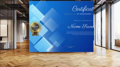 Appreciation certificate best award diploma set. Wall mural