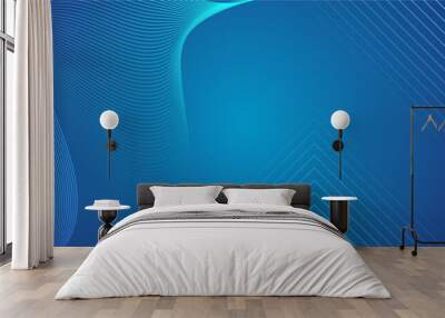 Blue abstract modern banner background design. Vector graphic pattern template illustration. Wall mural