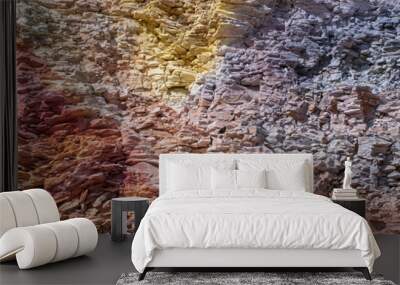 colored banner in the form of quarry minerals Wall mural