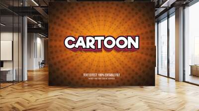 Cartoon Editable Text Effect Wall mural