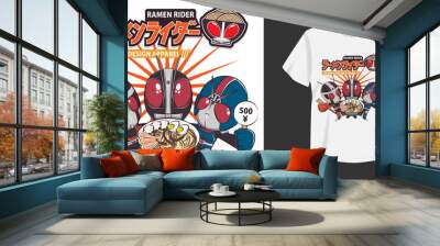 Illustration T-Shirt And Apparel Printing Design Wall mural