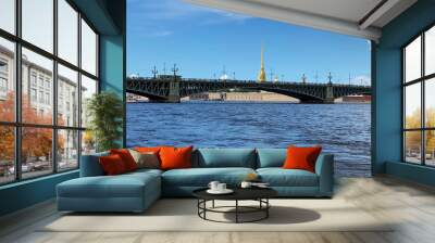 Boat tour along the Neva River and the canals of St. Petersburg Wall mural