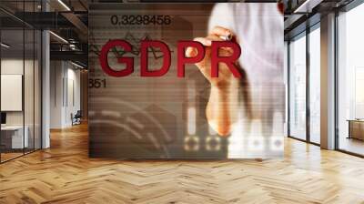 Concept of GRPR - general data protection regulation Wall mural