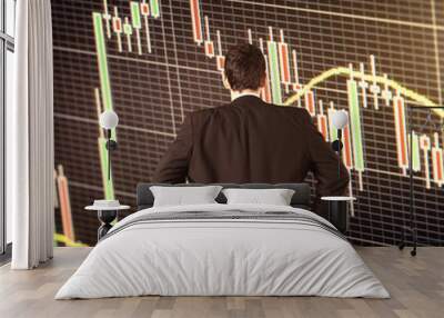 Forex trading technical analysis concept Wall mural