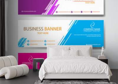 colorful abstract corporate business banner template Wall mural