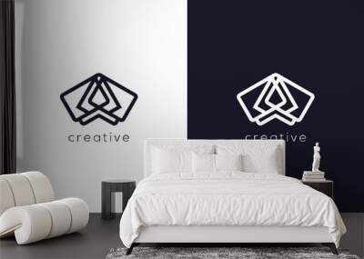 Letter A initial logo design ideas. creative vector based icon template. Wall mural