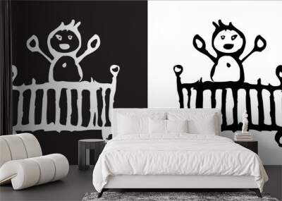 IIlustration Vector graphics of ForKids icon Wall mural