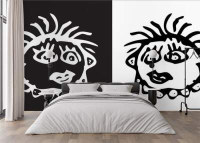 IIlustration Vector graphics of ForKids icon Wall mural