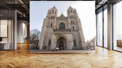 Cathédrale Saint-Bénigne de Dijon, Dijon Cathedral, ancient buildings in Dijon, France Wall mural