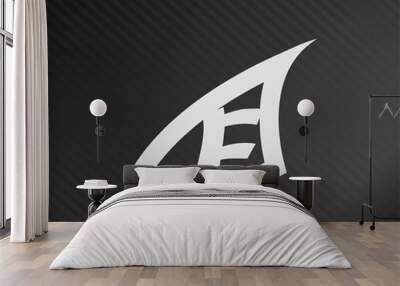 Abstract Letter f Icon
 Wall mural