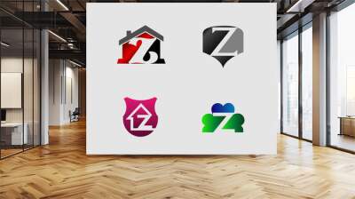 Letter z logo icon design template elements. Vector color sign
 Wall mural