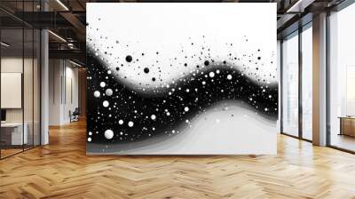 Dot pattern in black and white Wall mural