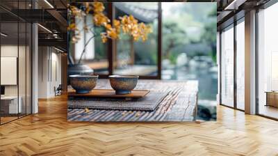 Traditional tea ceremony in Japan Wall mural