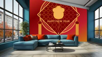 Happy New Year Greeting Card. Gong Xi Fa Cai. Year Of Rat. Happy New Year 2020 Wall mural