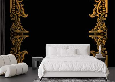 classic style luxury engraved frame vector design for elements, editable color Wall mural