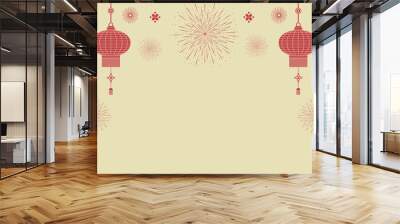 chinese new year background vector eps Wall mural