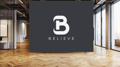 Letter B Logo design vector template Typography. Wall mural