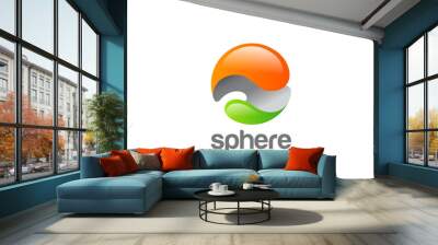 Sphere abstract Logo design vector template Wall mural