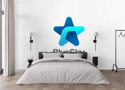 Star Logo abstract design. Social Business Logotype icon Wall mural