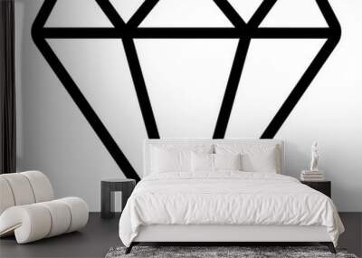 diamond line icon Wall mural