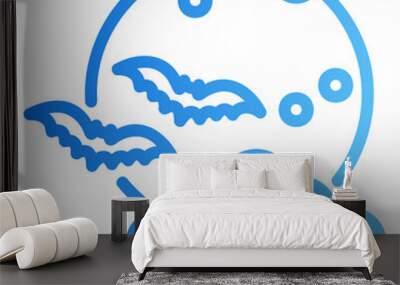 moon gradient icon Wall mural