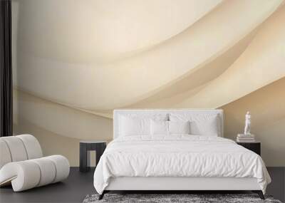 Soft beige waves create a serene abstract background. Wall mural