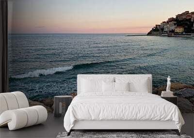 Calm coast in Liguria Wall mural