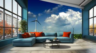 Three wind energy converter Wall mural