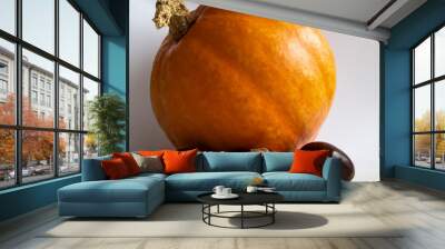 Pumpkin and chestnuts Wall mural