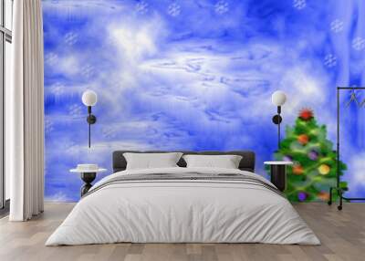 New Year tree Wall mural