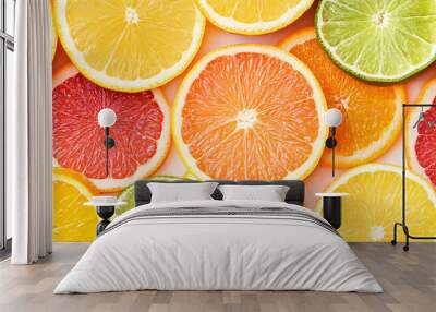 Citrus fruit background Wall mural