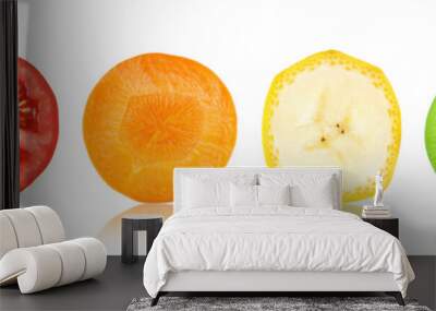 Slices of fruit and vegetable Wall mural