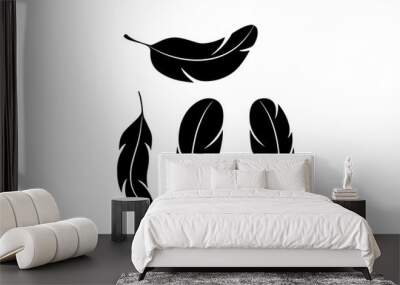 vector colorful feather illustration design Wall mural