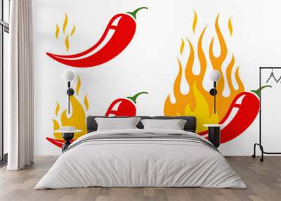 hot chilli pepper Wall mural