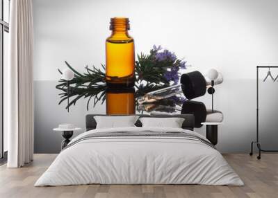 Essential oil with rosemary Wall mural