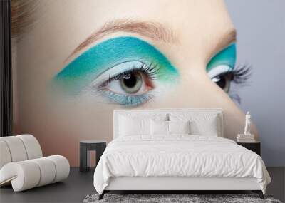 girl's eye-zone makeup Wall mural