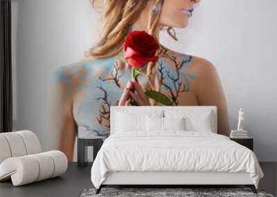 model with skew bodyart Wall mural