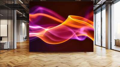 Abstract smoke design in vibrant colors. AI. Wall mural