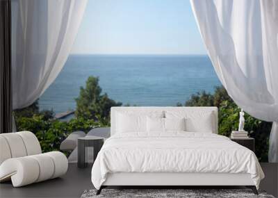 Massage table with sea view Wall mural