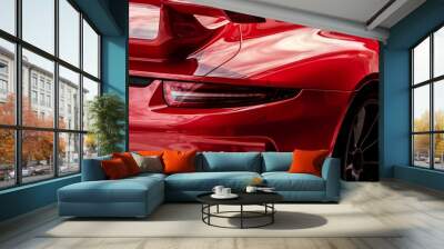 sports racing cars on the track Wall mural