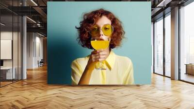 child with lemonade Wall mural