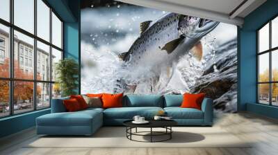 fish in the water, generative ai Wall mural