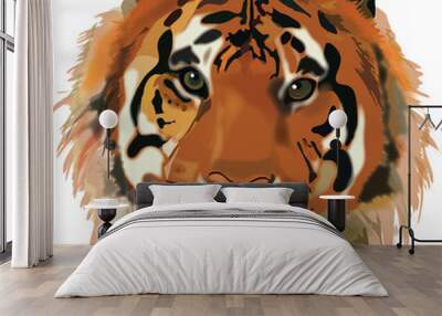 card tiger Wall mural