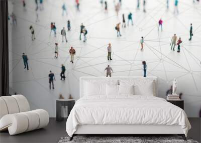 people connected by social network Wall mural