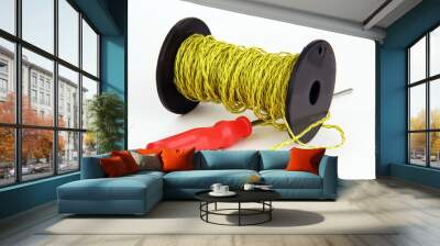 Construction cord and tools. Wall mural