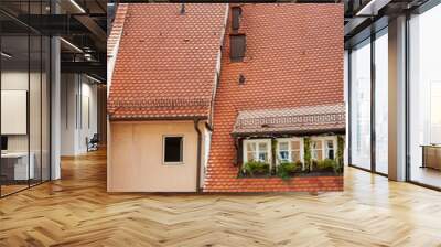 A house with a tiled roof in the historical center of Nuremberg, Germany Wall mural