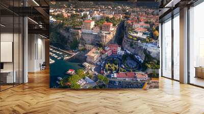 Aerial view of Sorrento city, Meta, Piano coast, Italy, street of mountains old city, tourism concept Wall mural