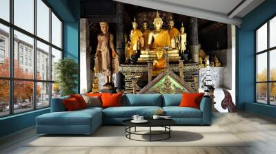 buddha statue in thai temple in thailand Wall mural