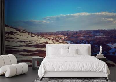 City on the mountain Wall mural