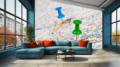 Color pushpins Wall mural